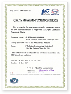 QUALITY MANAGEMENT SYSTEM CERTIFICATE